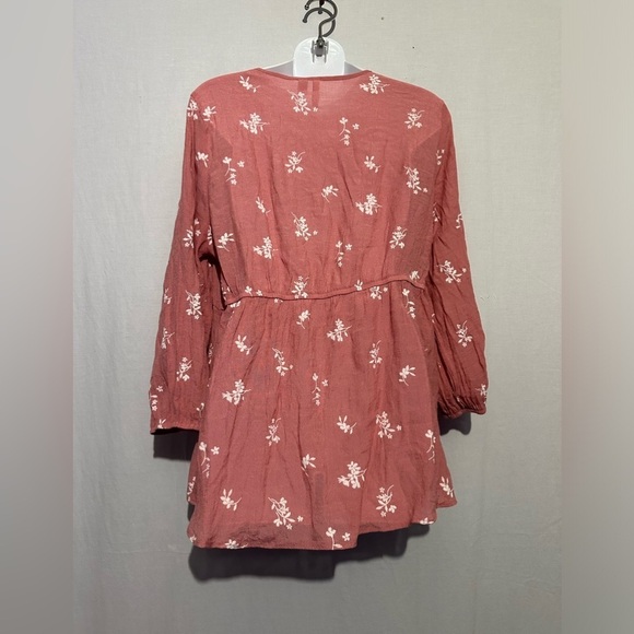 Cato Floral Tie-Front Tunic Top, size Large - Picture 3 of 4